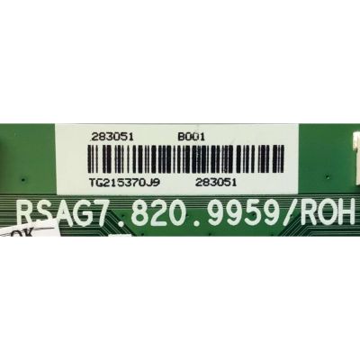 KIT DE TARJETAS PARA TV HISENSE / MAIN 281780 / RSAG7.820.10690/ROH / 281781 / 75A53FUA / T-CON 283051 / RSAG7.820.9959/ROH / FUENTE 285064 / RSAG7.820.10689/ROH / 10689-D / PANEL HD750Y1U71-TAL2\S0\GM\ROH / DISPLAY HV750QUB-F90 / MODELO 75A6G 75A53FUA - Imagen 3